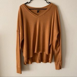 Wild Fable ribbed orange long sleeve top